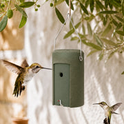 Birdhouse hanging in wood concrete anthracite size 28 × 16 cm