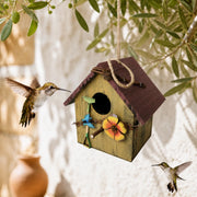 Birdhouse flowers painted