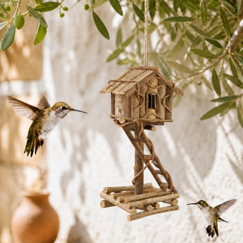 Birdhouse decorative in wood non treated