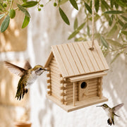Birdhouse logs birds