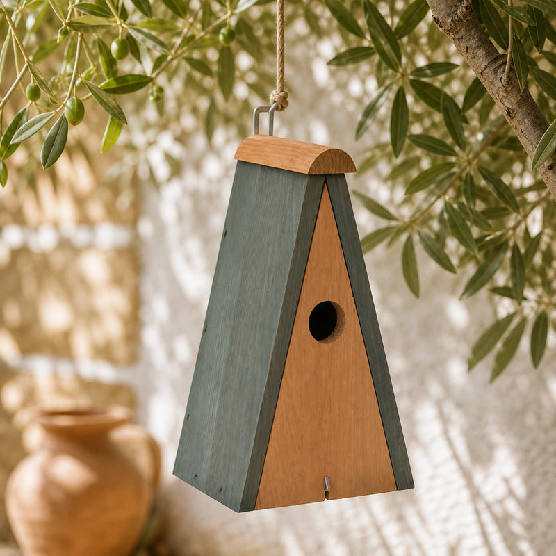 Birdhouse compact with roof double slope