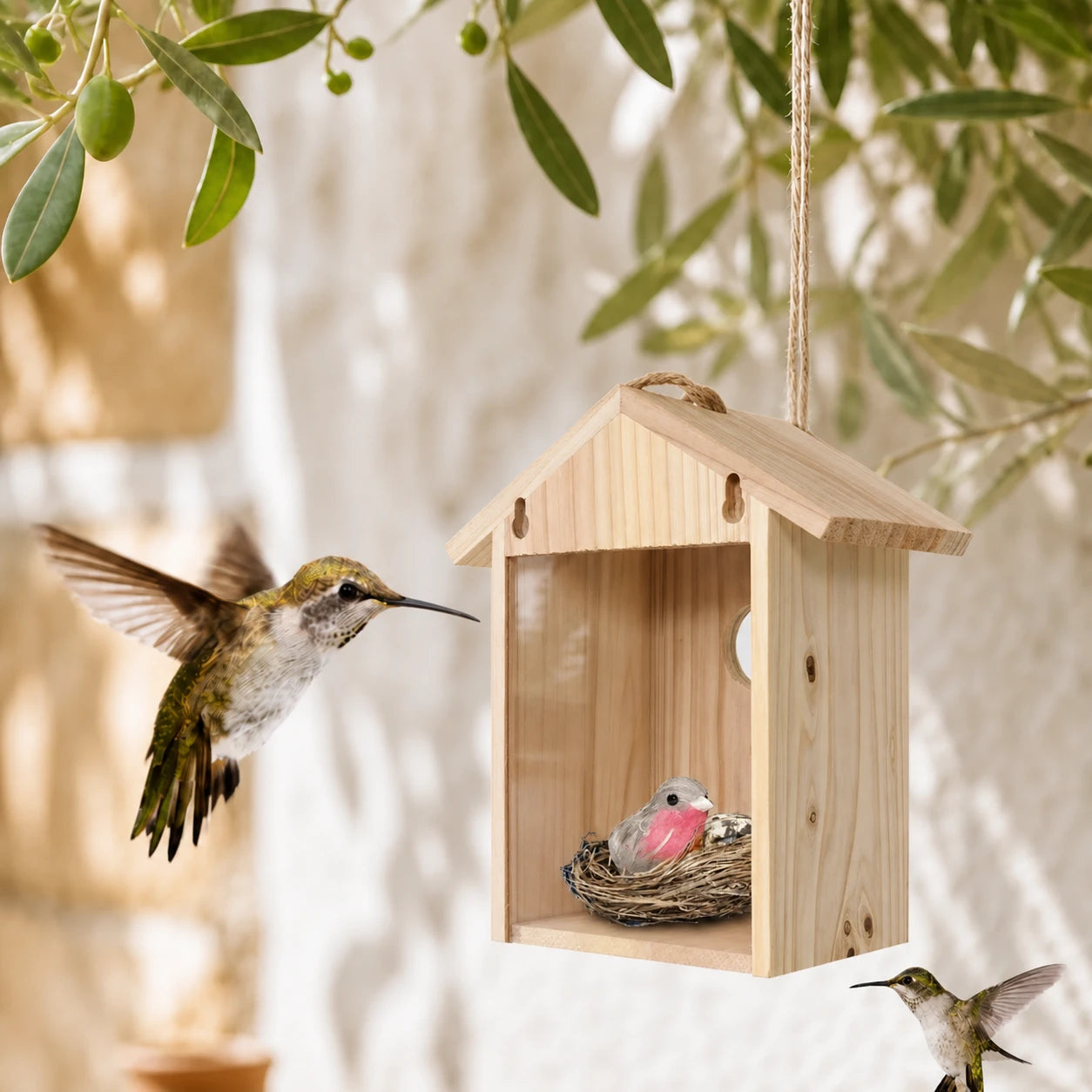 Birdhouse display wood