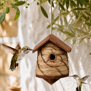 Birdhouse in willow brown size 20,1 × 19,3 × 25,8 cm