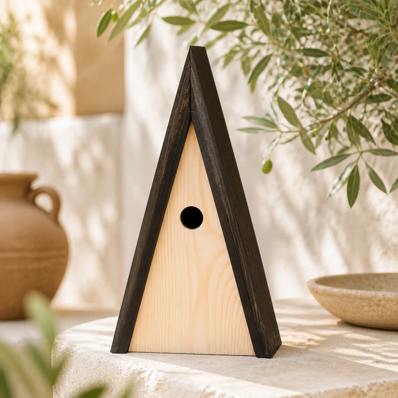 Birdhouse triangular in spruce