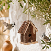 Birdhouse hanging in fir size 14,6 × 12,4 × 8 cm