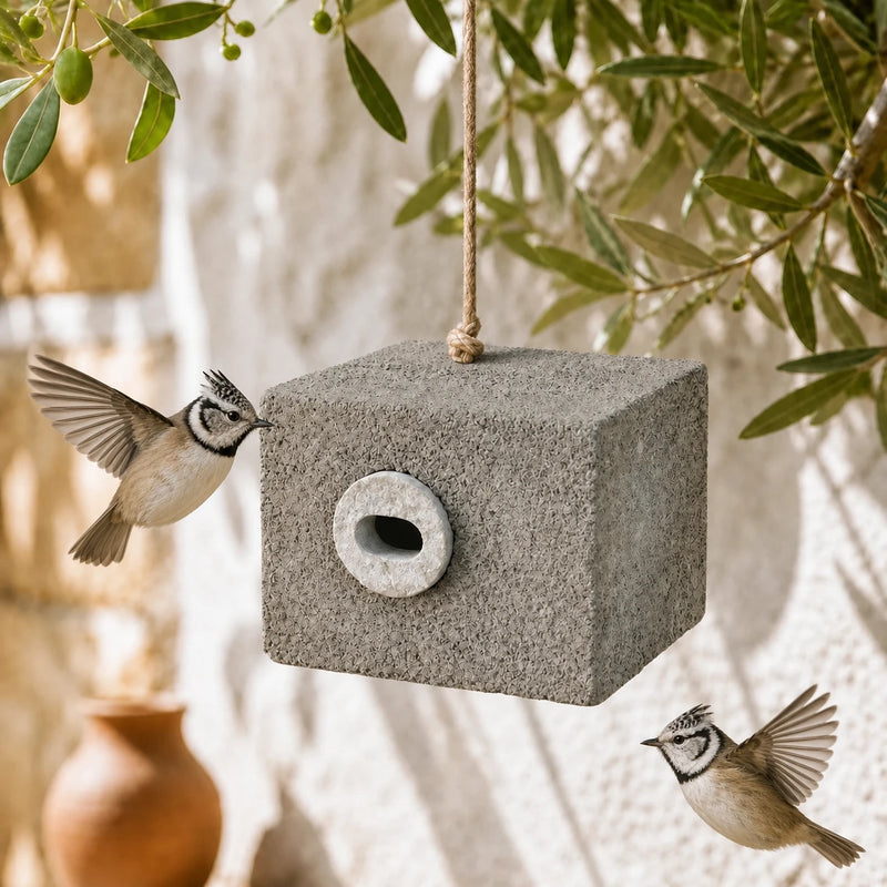 Block-birdhouse built-in