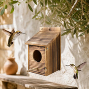 Birdhouse burnt wood