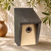 Birdhouse grey in wood oiled
