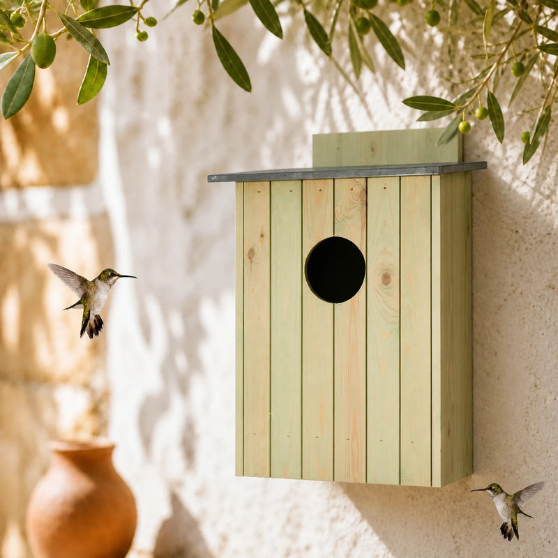Birdhouse in wood treated