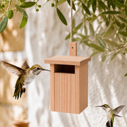 Birdhouse semi-open in pine with roof flat