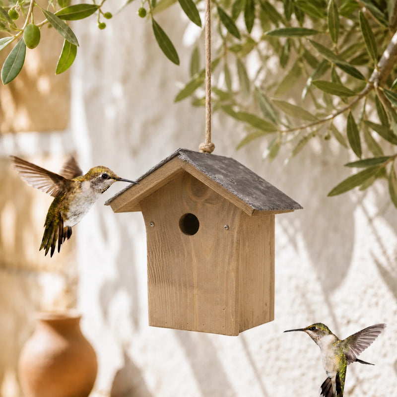 Birdhouse in slate entrance 28 mm