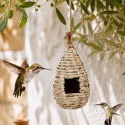 Birdhouse hanging in rotin white
