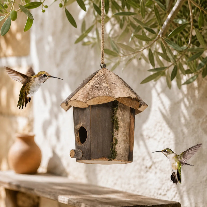 Birdhouse bark rustic