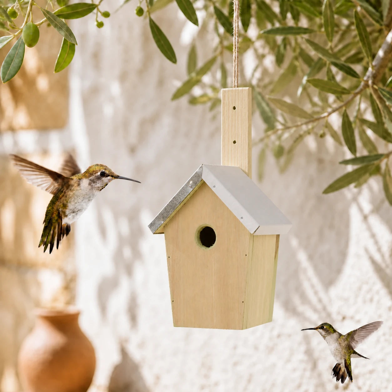 Birdhouse green for birds