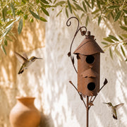 Birdhouse cabin in iron rust