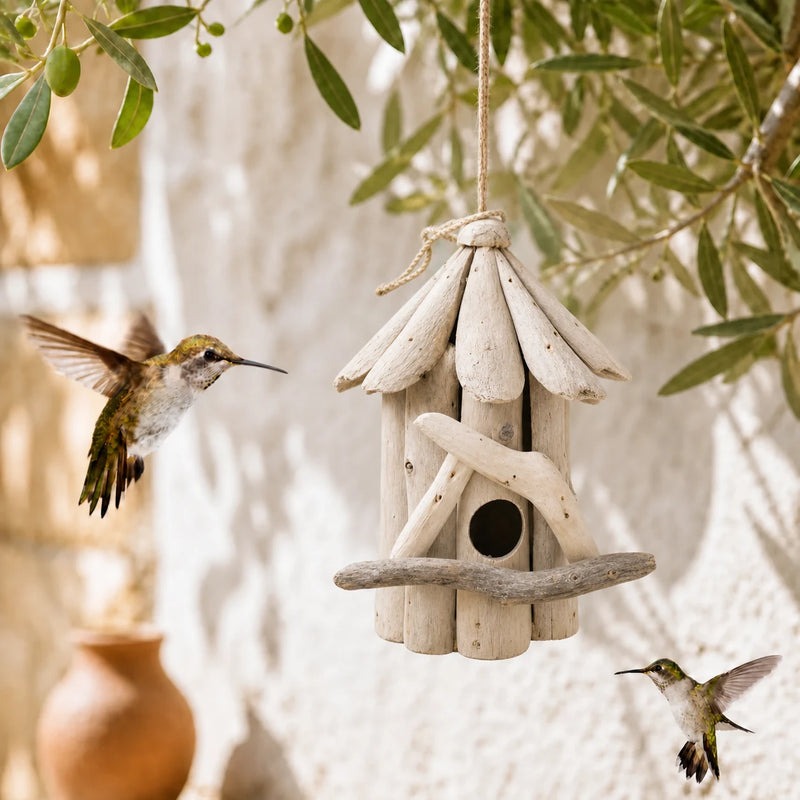 Small birdhouse in driftwood