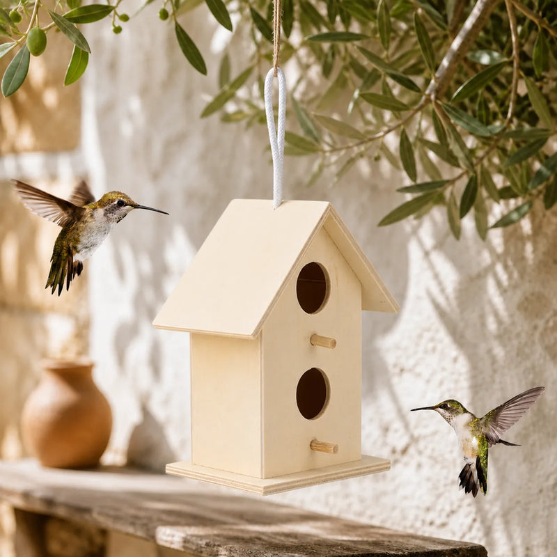 Birdhouse double entrance