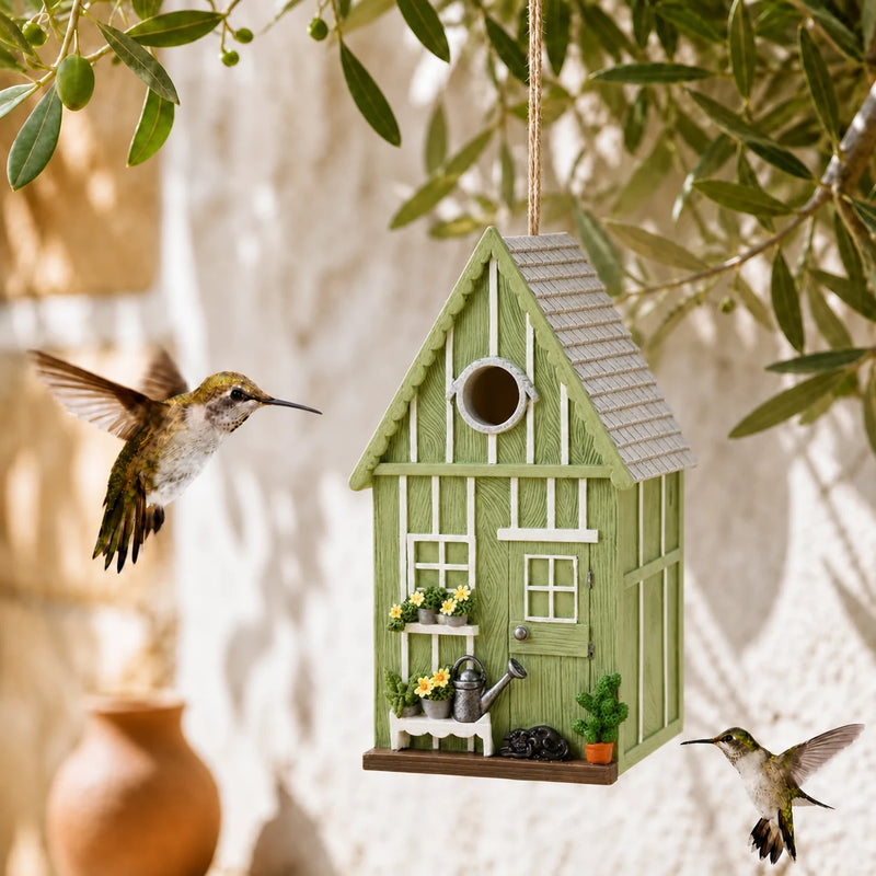Birdhouse decorative green
