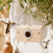 Birdhouse in wood with roof removable size 12 × 12 × 19,5 cm