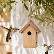 Birdhouse with roof copper entrance 30 mm