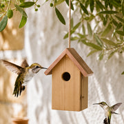 Birdhouse with copper roof brown