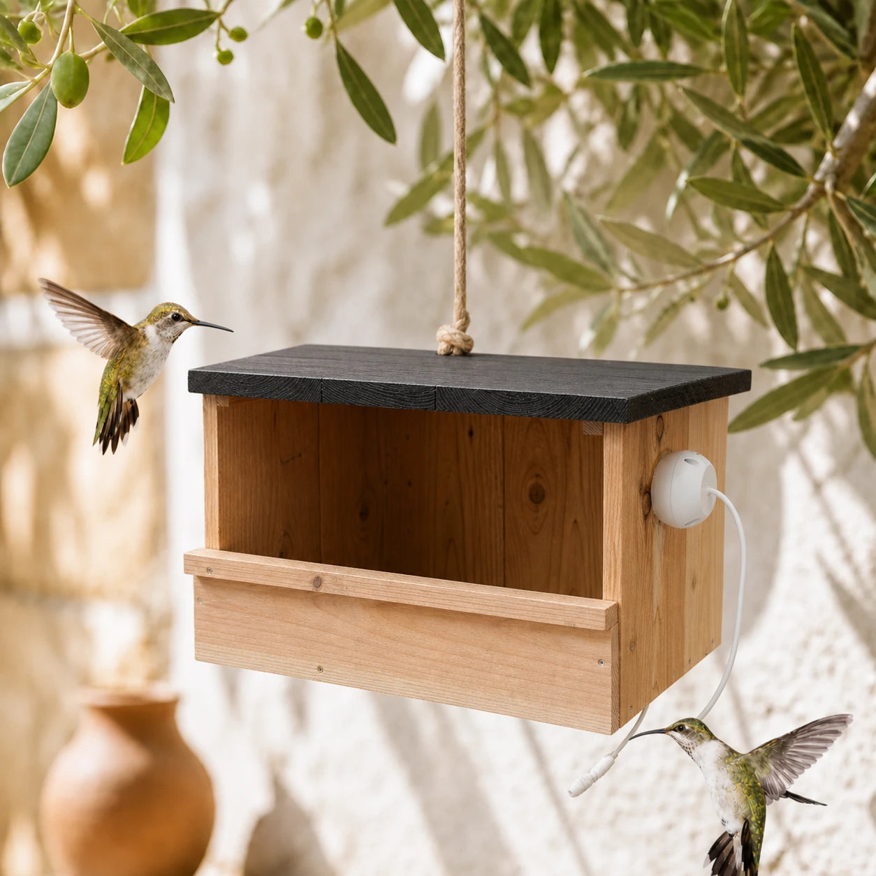 Birdhouse connected large size semi-open