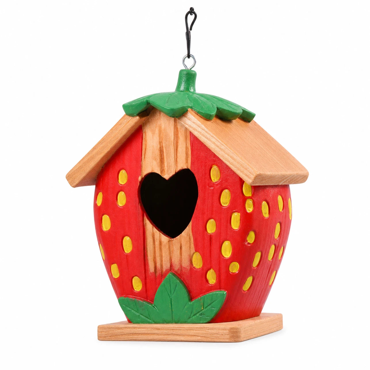Birdhouse handcrafted red size 13,5 × 17 cm — photo 2