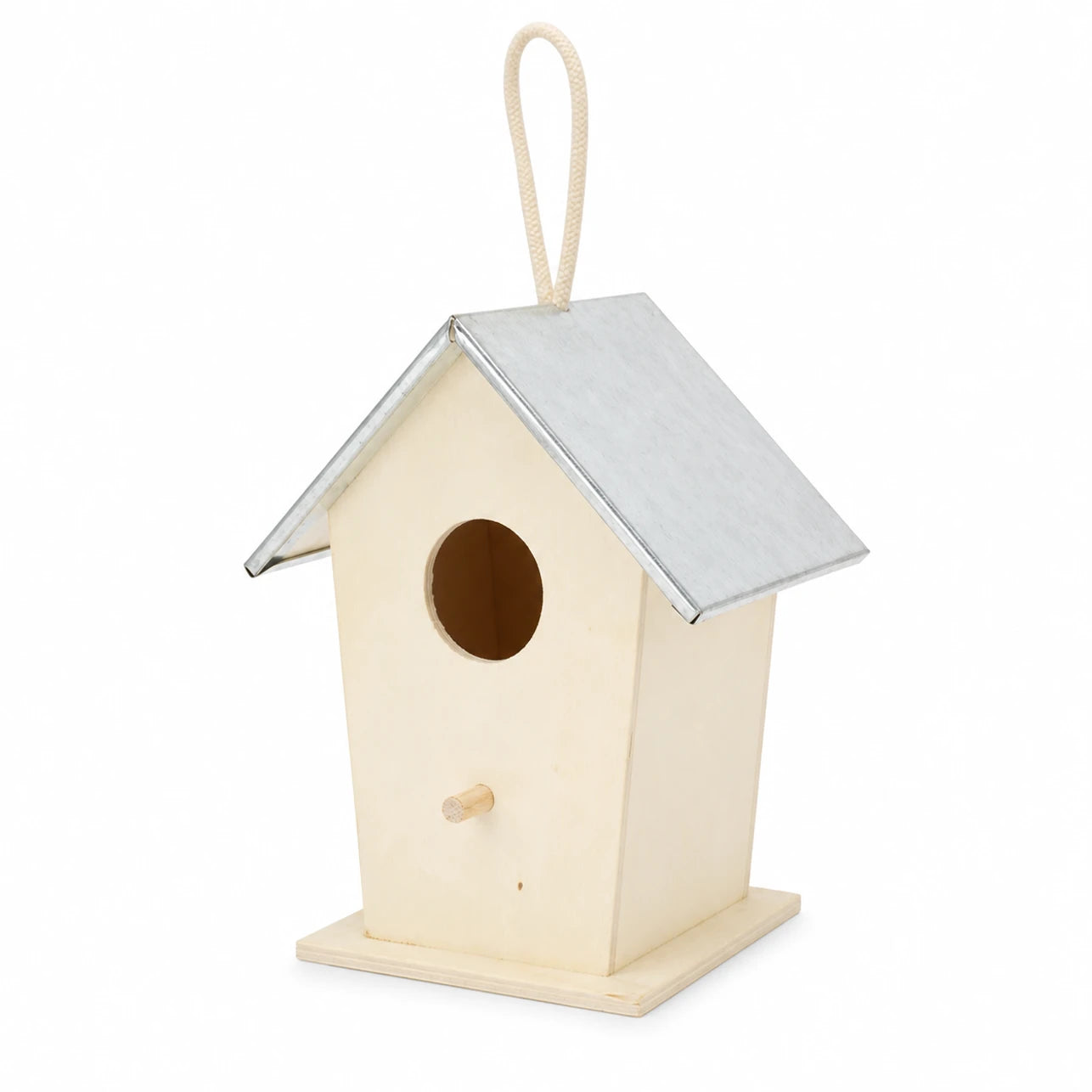 Birdhouse style rustic in wood beige — photo 2
