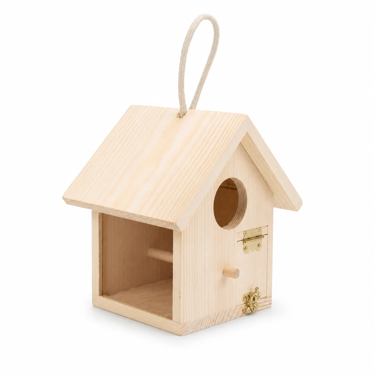 Birdhouse observation in wood beige size 14,7 × 13 × 15,8 cm — photo 2
