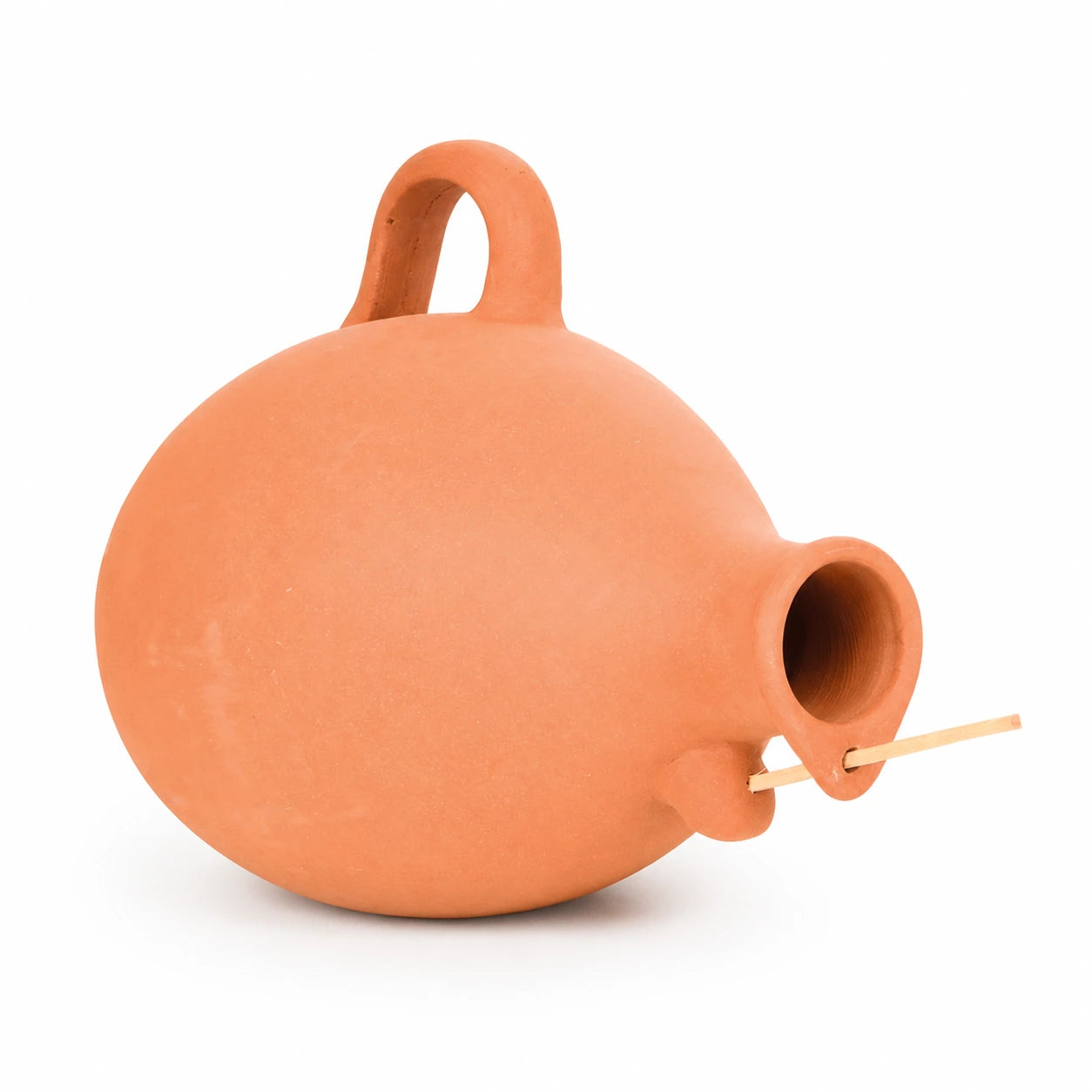 Birdhouse ball hanging in terracotta — photo 2