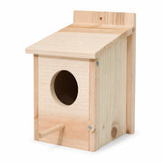 Birdhouse hanging in wood beige size 15 × 15 × 22 cm — photo 2