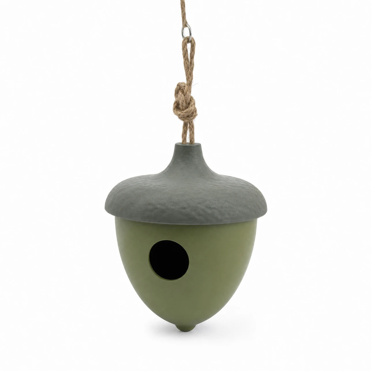Birdhouse hanging in shape of acorn green — photo 2