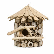Birdhouse rustic in logs with roof sloping — photo 2