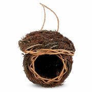 Birdhouse round in grass natural woven — photo 2