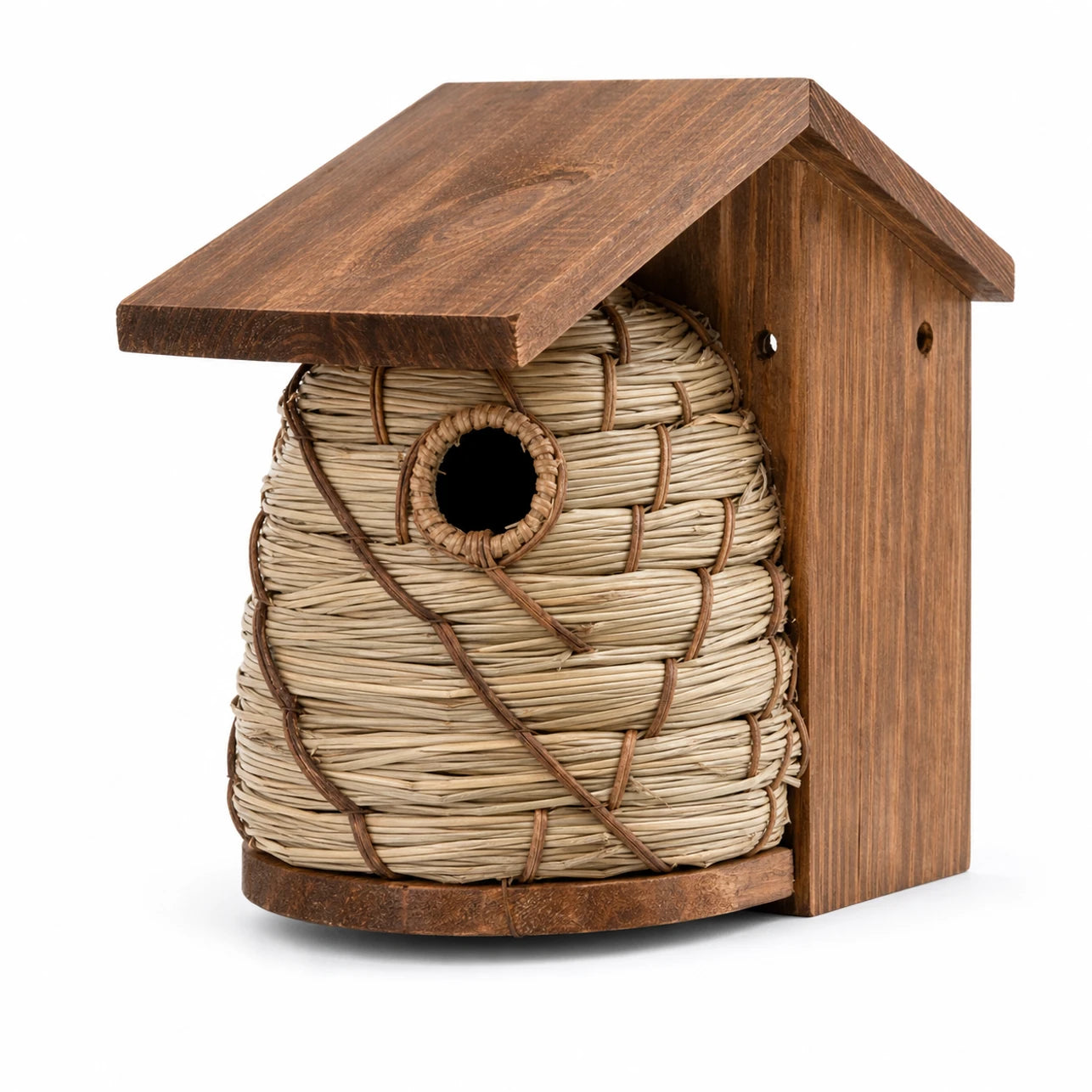 Birdhouse in willow brown size 20,1 × 19,3 × 25,8 cm — photo 2
