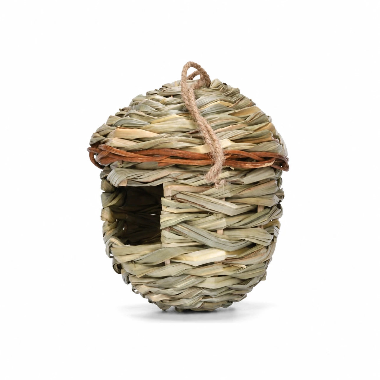 Birdhouse hanging in fibres woven size oval — photo 2