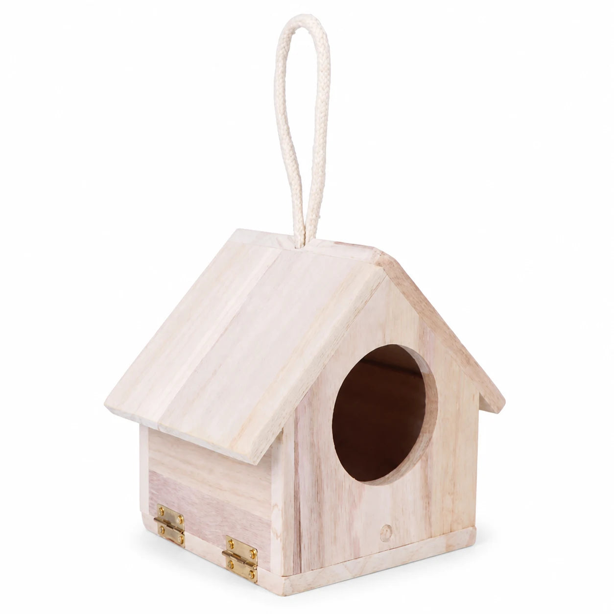 Birdhouse hanging in wood light with front opening — photo 2