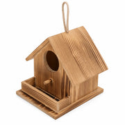 Birdhouse style rustic in wood brown size 17,2 × 17,2 × 17,2 cm — photo 2
