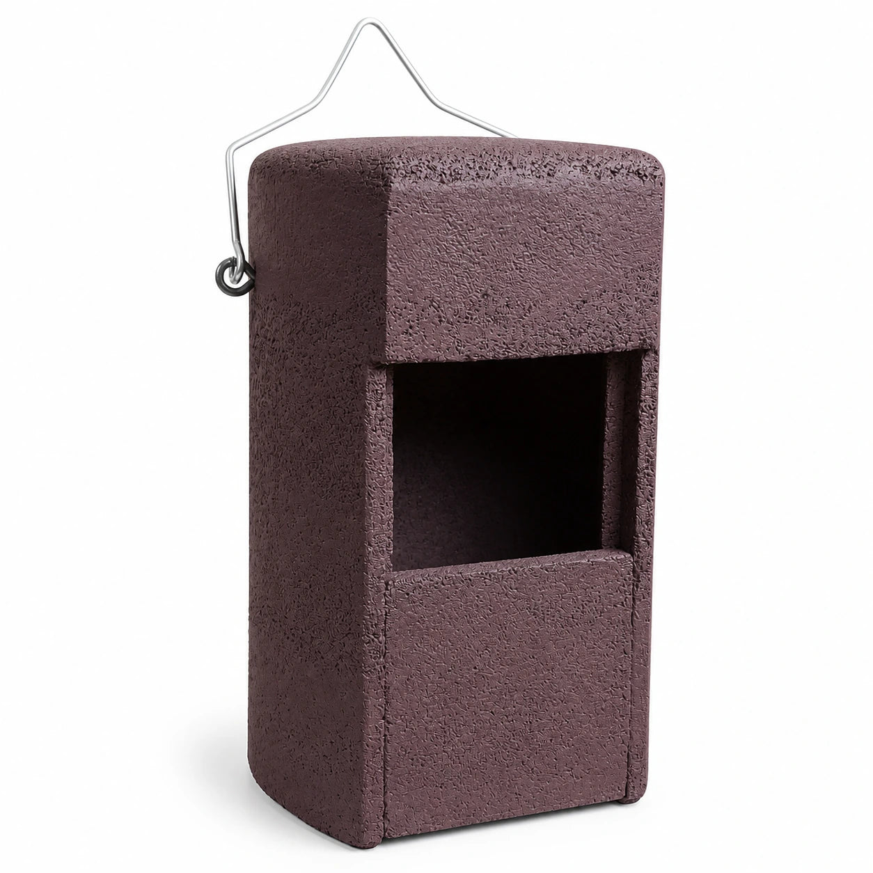 Birdhouse semi-open in wood concrete — photo 2