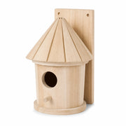 Birdhouse wall-mounted in wood beige size 20 × 20 × 32 cm — photo 2