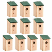 Set of 10 birdhouses in fir green size 12 × 12 × 22 cm — photo 2