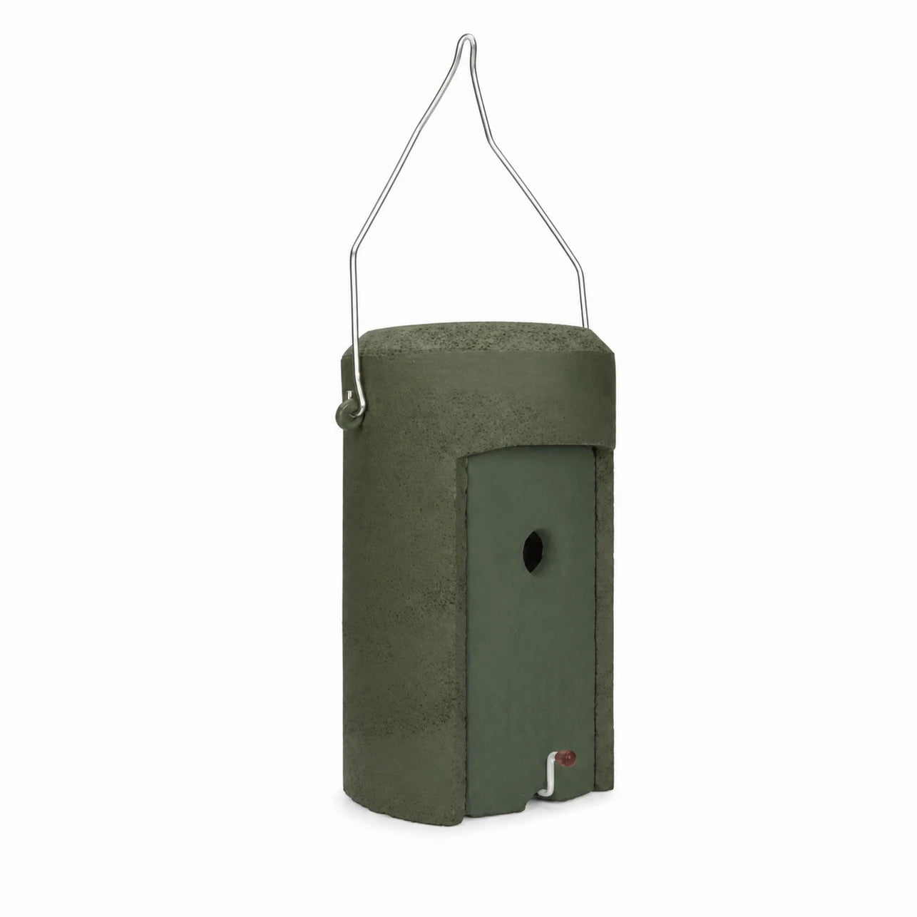 Birdhouse hanging in wood concrete anthracite size 28 × 16 cm — photo 2