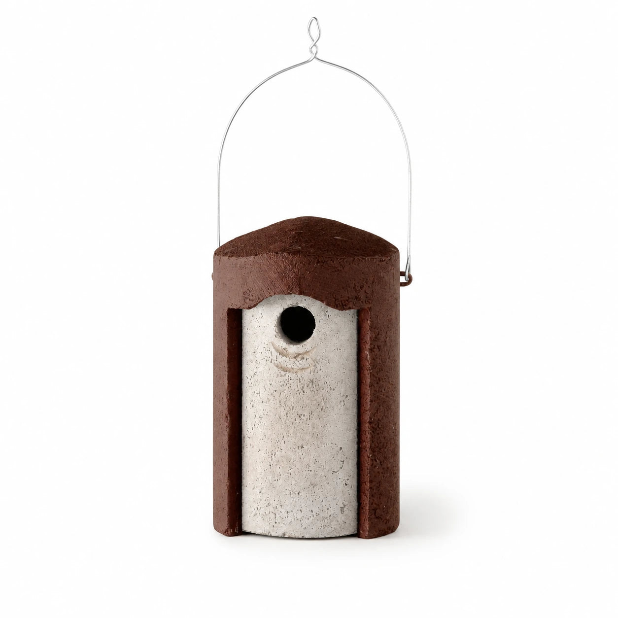 Birdhouse round in wood concrete — photo 2