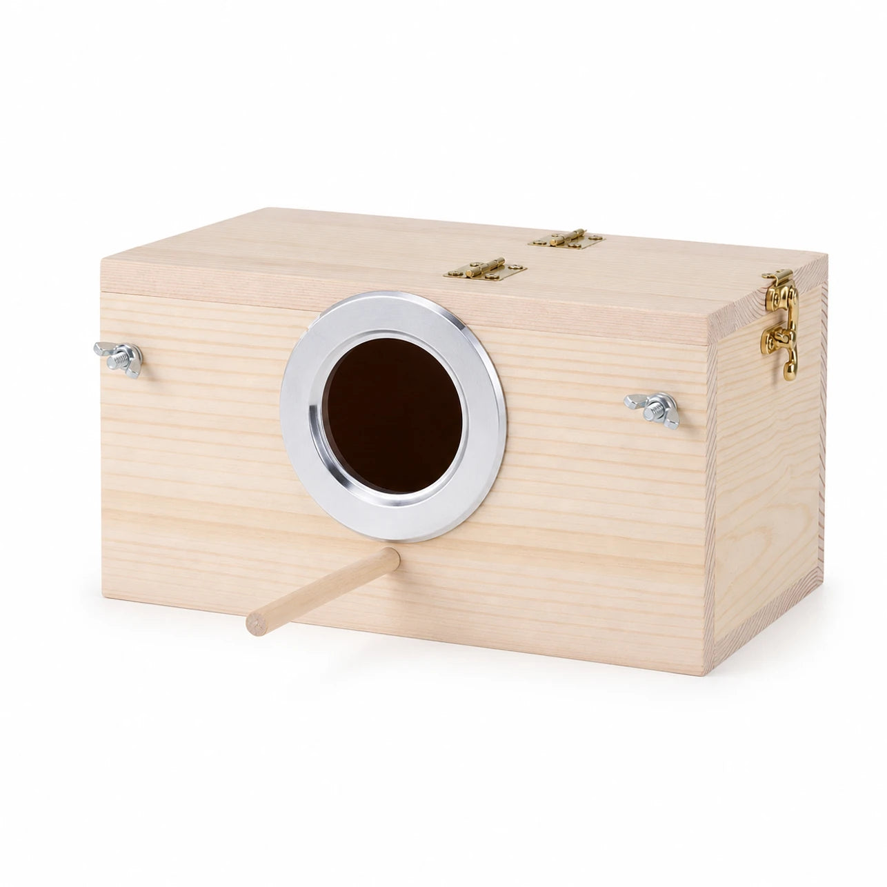 Birdhouse in wood with roof removable size 12 × 12 × 19,5 cm — photo 2
