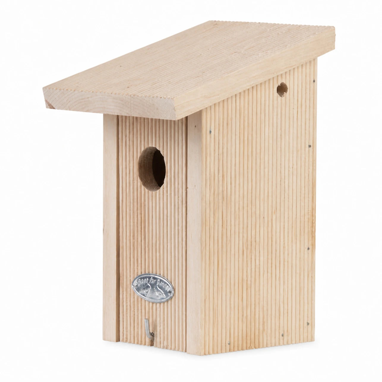 Birdhouse in wood beige size 15,4 × 14,1 × 21,2 cm — photo 2