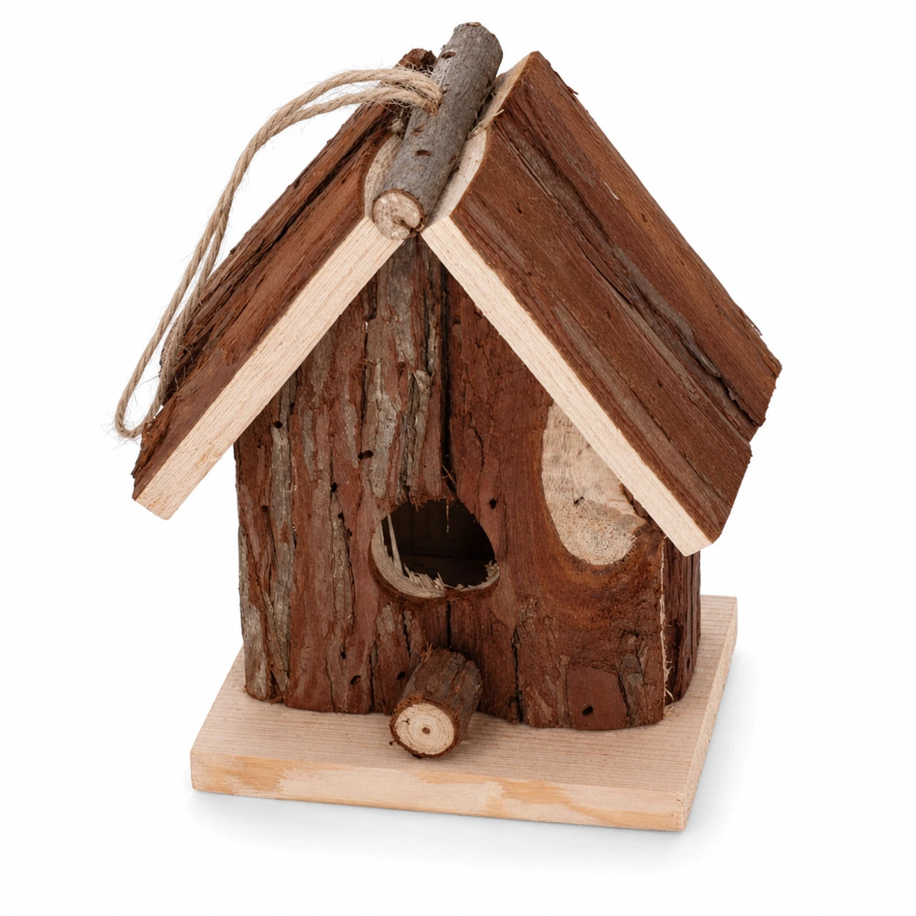 Birdhouse hanging in fir size 14,6 × 12,4 × 8 cm — photo 2