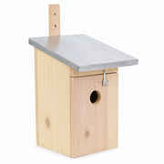 Birdhouse in pine with zinc roof silver size 18 × 21,5 × 33,2 cm — photo 2