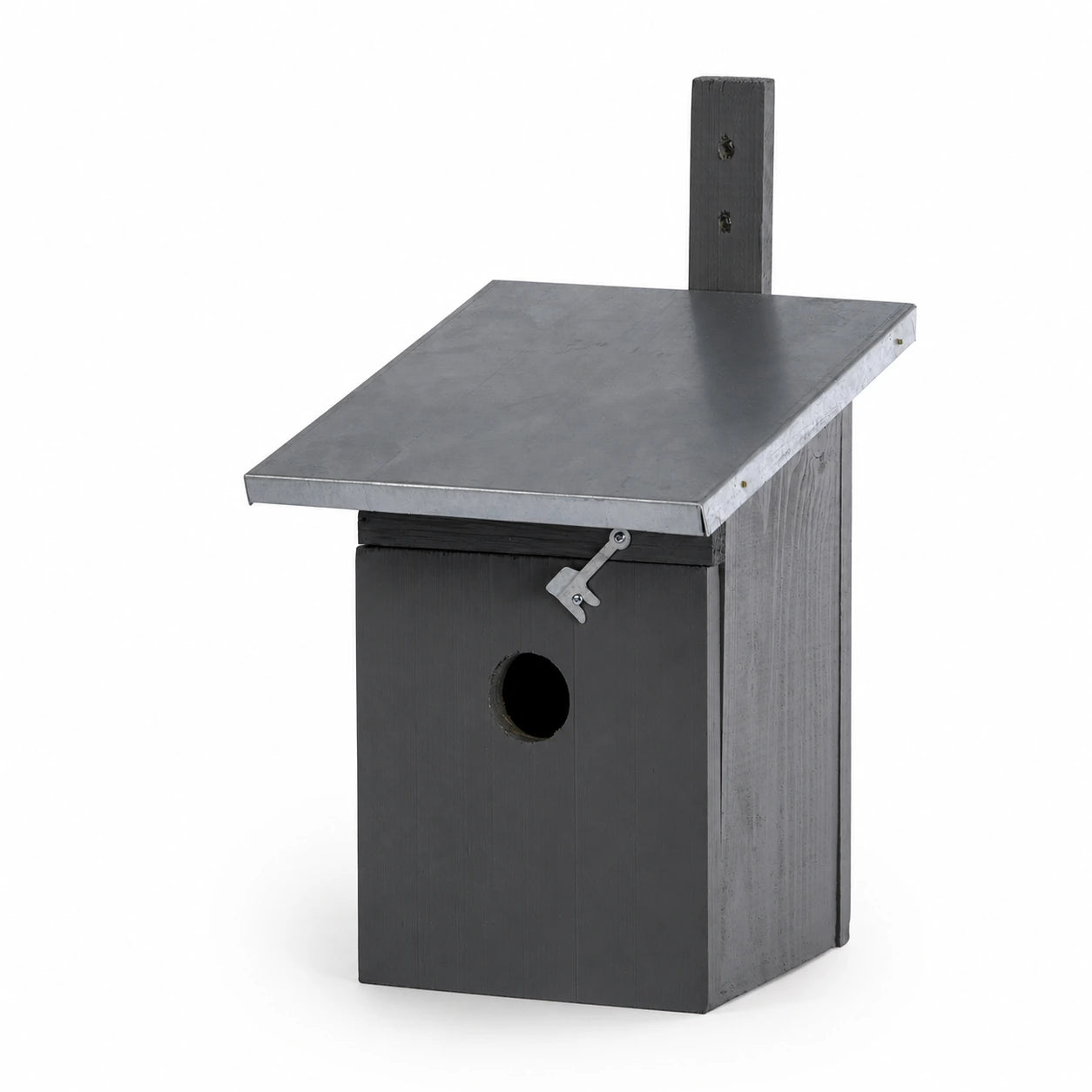 Birdhouse grey anthracite with roof flat 32 mm — photo 2