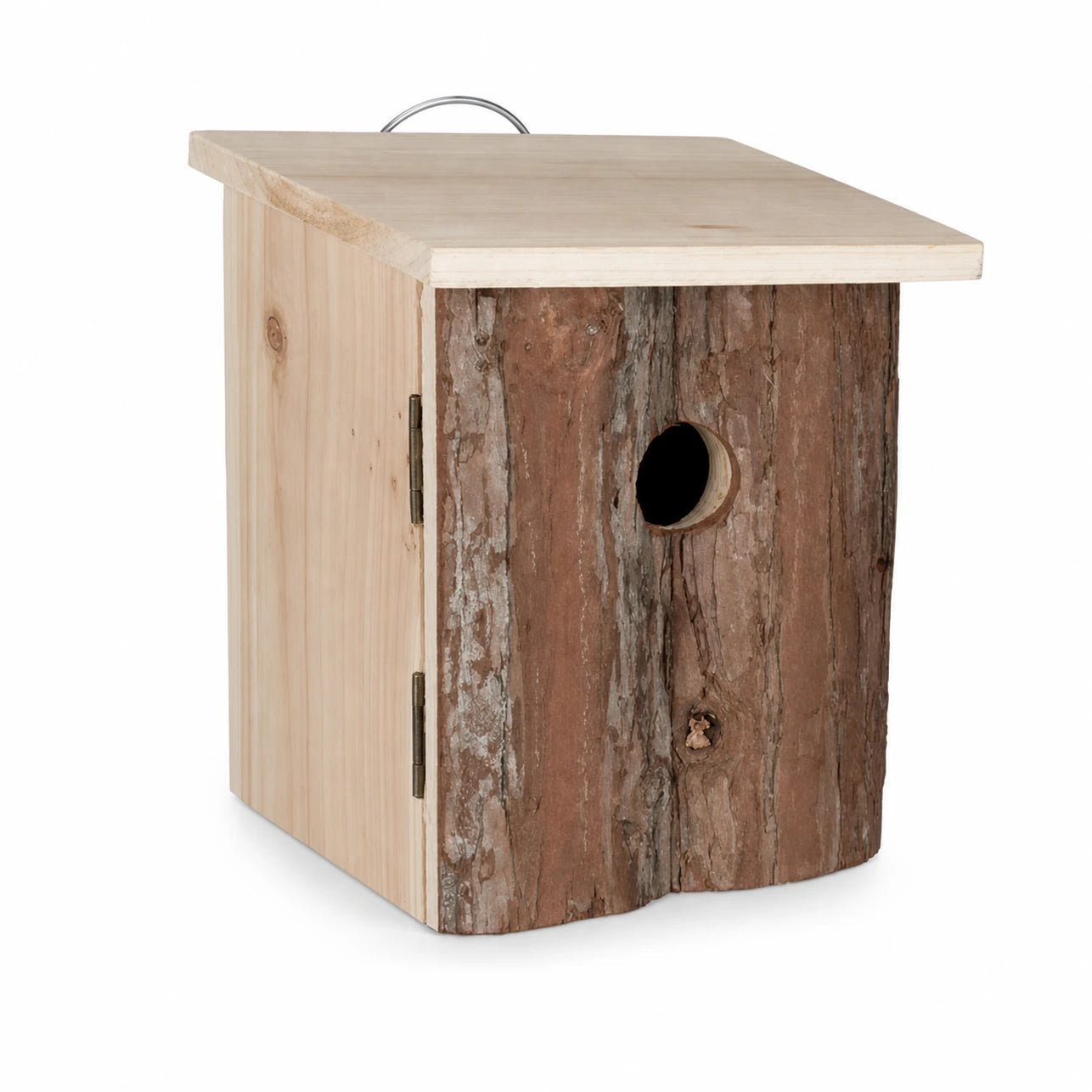 Birdhouse rustic in wood with front bark — photo 2