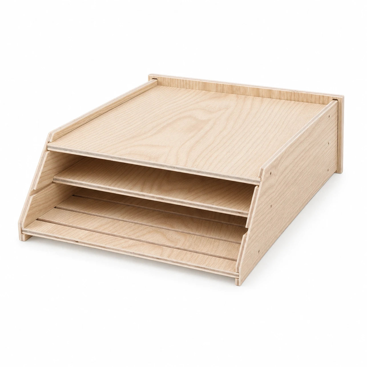 Birdhouse semi-open in wood with canopy sloping — photo 2